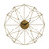 Angular Wirework Clock in Brass (45|51-029)