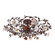 Cristallo Fiore Six Light Flush Mount in Deep Rust (45|7047/6)