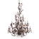 Cristallo Fiore 18 Light Chandelier in Deep Rust (45|85004)