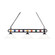 Billiard Motif Three Light Linear Chandelier in Matte Black (45|BIS9301)