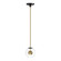 Nucleus LED Pendant in Black / Natural Aged Brass (86|E25152-BKNAB)