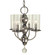 Compass Four Light Chandelier in Brushed Nickel with Frosted Glass (8|1043 BN/F)