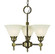 Taylor Three Light Chandelier in Brushed Nickel with White Marble Glass Shade (8|2438 BN/WH)