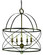 Nantucket Five Light Chandelier in Mahogany Bronze and Polished Nickel (8|4415 MB/PN)