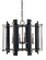 Louvre Six Light Chandelier in Satin Pewter with Polished Nickel accents (8|4807 SP/PN)