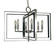 Symmetry Six Light Chandelier in Antique Brass with Matte Black Accents (8|4866 AB/MBLACK)
