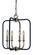 Boulevard Four Light Chandelier in Polished Nickel with Matte Black Accents (8|4914 PN/MBLACK)