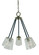 Felix Five Light Chandelier in Polished Nickel with Matte Black Accents (8|4999 PN/MBLACK)