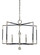 Felicity Five Light Chandelier in Polished Nickel with Matte Black Accents (8|5046 PN/MBLACK)