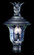 Carcassonne Three Light Exterior Post Mount in Raw Copper (8|8506 RC)