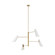 Tresa Four Light Chandelier in Matte White and Burnished Brass (454|AEC1024BBSMWT)