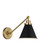 Wellfleet One Light Wall Sconce in Midnight Black and Burnished Brass (454|CW1121MBKBBS)