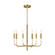 Brianna Six Light Chandelier in Burnished Brass (454|EC1006BBS)