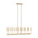 Brianna 14 Light Linear Chandelier in Burnished Brass (454|EC10614BBS)