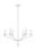 Annie Six Light Chandelier in Plaster White (454|F3130/6PSW)