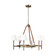 Katie Six Light Chandelier in Time Worn Brass (454|LC1006TWB)