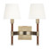 Katie Two Light Wall Sconce in Time Worn Brass (454|LW1022TWB)