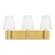 Beckham Classic Three Light Vanity in Burnished Brass (454|TV1033BBS)