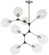 Nexpo Eight Light Pendant in Brushed Nickel W/Black Accents (42|P1365-619)