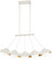 Five-O LED Island Pendant in Textured White W/Gold Leaf (42|P1396-044G-L)
