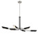 Turbine Six Light Island Pendant in Brushed Nickel and Coal Highlights (42|P1697-691)