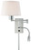 George'S Reading Room LED Swing Arm Wall Lamp in Chrome (42|P478-077)