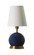 Geo One Light Table Lamp in Navy Blue with Weathered Brass (30|GEO109)