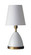 Geo One Light Table Lamp in White with Weathered Brass (30|GEO206)