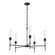Vela Five Light Chandelier in Black (39|105045-SKT-10-ZM0611)