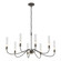 Grace Eight Light Chandelier in Dark Smoke (39|105050-SKT-07-BR-ZM0611)