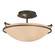 Simple Lines Plain Small Semi-Flush in Dark Smoke (39|124302-SKT-07-SS0047)
