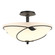 Leaf Three Light Semi-Flush Mount in Black (39|126732-SKT-10-GG0052)