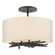 Brindille Three Light Semi-Flush Mount in Black (39|127660-SKT-10-SE1505)