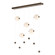 Abacus Abacus 5-Light LED Pendant in Bronze (39|139050-LED-STND-05-GG0668)