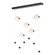 Abacus Abacus 5-Light LED Pendant in Black (39|139050-LED-STND-10-GG0668)