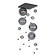 Abacus Abacus 10-Light Square LED Pendant in Black (39|139051-LED-STND-10-YL0694)