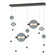 Abacus Abacus 7-Light Double Linear LED Pendant in Natural Iron (39|139054-LED-STND-20-YL0694)
