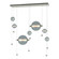 Abacus Abacus 7-Light Double Linear LED Pendant in Sterling (39|139054-LED-STND-85-YL0694)