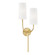 Vesper Two Light Wall Sconce in Aged Brass (70|1422-AGB)