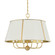 Cambridge Six Light Chandelier in Aged Brass/Off White (70|MDS121-AGB/OW)