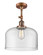 Franklin Restoration One Light Semi-Flush Mount in Antique Copper (405|201F-AC-G72-L)