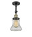 Franklin Restoration One Light Semi-Flush Mount in Black Antique Brass (405|201F-BAB-G194)