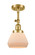 Franklin Restoration One Light Semi-Flush Mount in Satin Gold (405|201F-SG-G171)