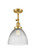 Franklin Restoration One Light Semi-Flush Mount in Satin Gold (405|201F-SG-G222)