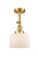 Franklin Restoration LED Semi-Flush Mount in Satin Gold (405|201F-SG-G71-LED)