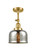 Franklin Restoration One Light Semi-Flush Mount in Satin Gold (405|201F-SG-G78)