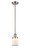 Franklin Restoration One Light Mini Pendant in Brushed Satin Nickel (405|201S-SN-G181S)