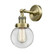 Franklin Restoration One Light Wall Sconce in Antique Brass (405|203-AB-G202-6)