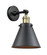 Franklin Restoration LED Wall Sconce in Black Antique Brass (405|203-BAB-M13-BK-LED)