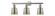 Franklin Restoration Three Light Bath Vanity in Polished Nickel (405|205-PN-M9)